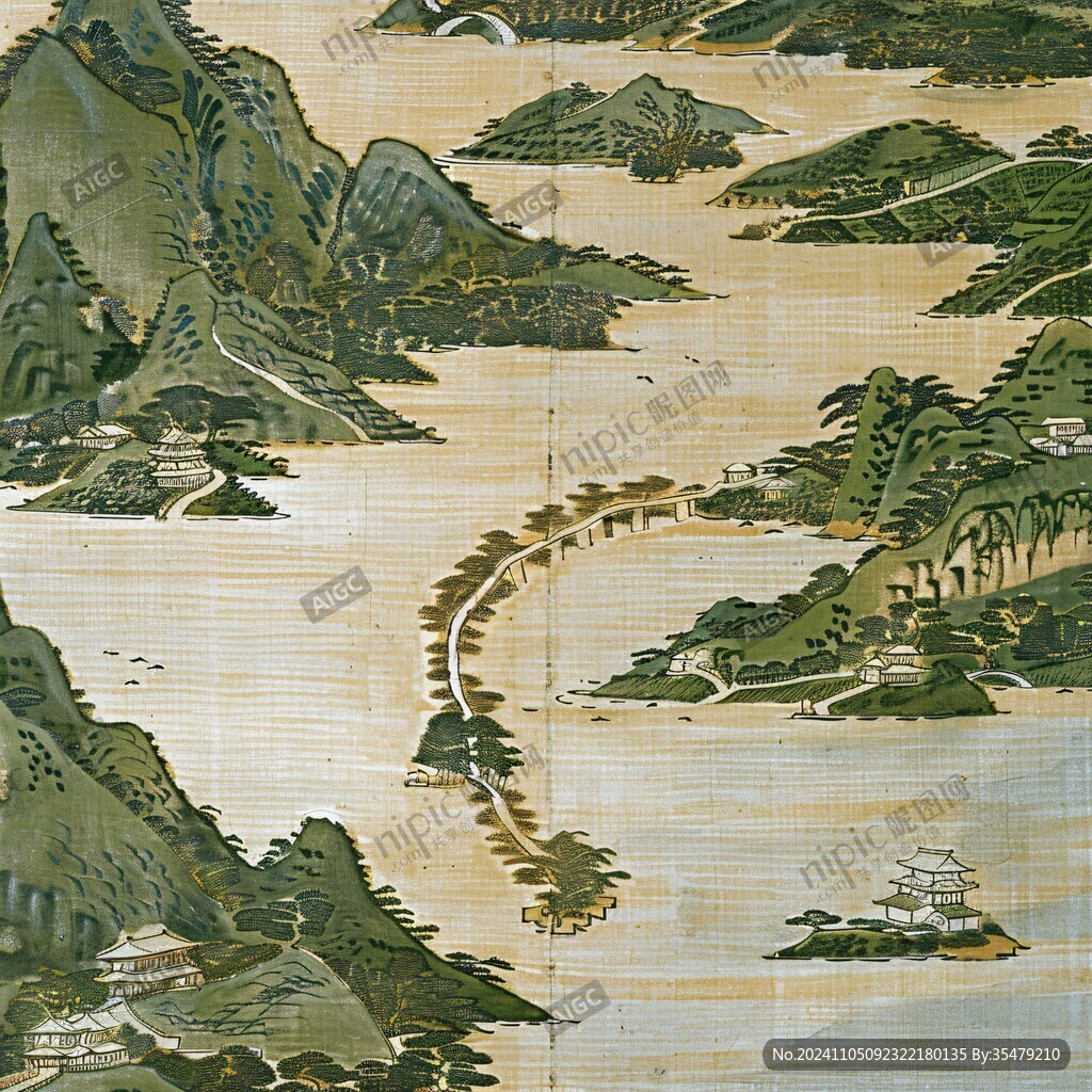 嵌山水