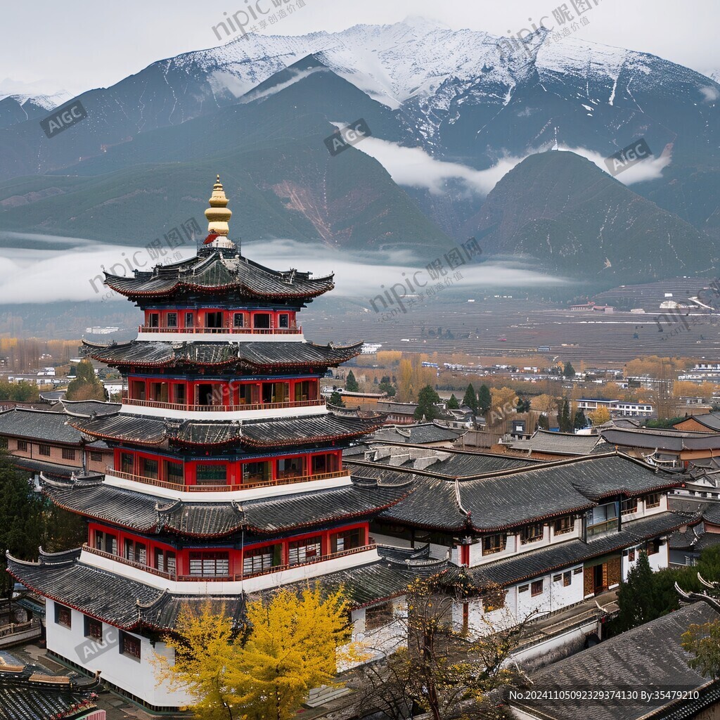 古城雪山