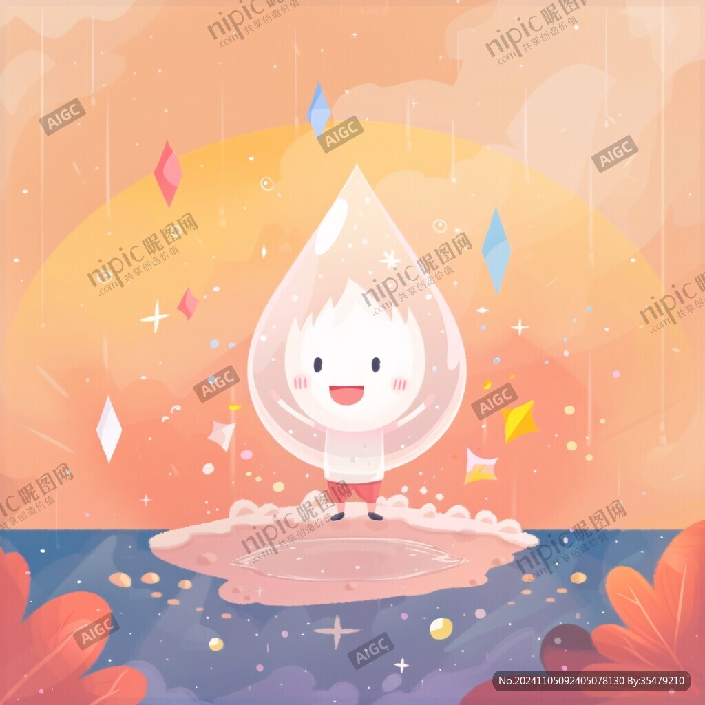 原创卡通水滴形象