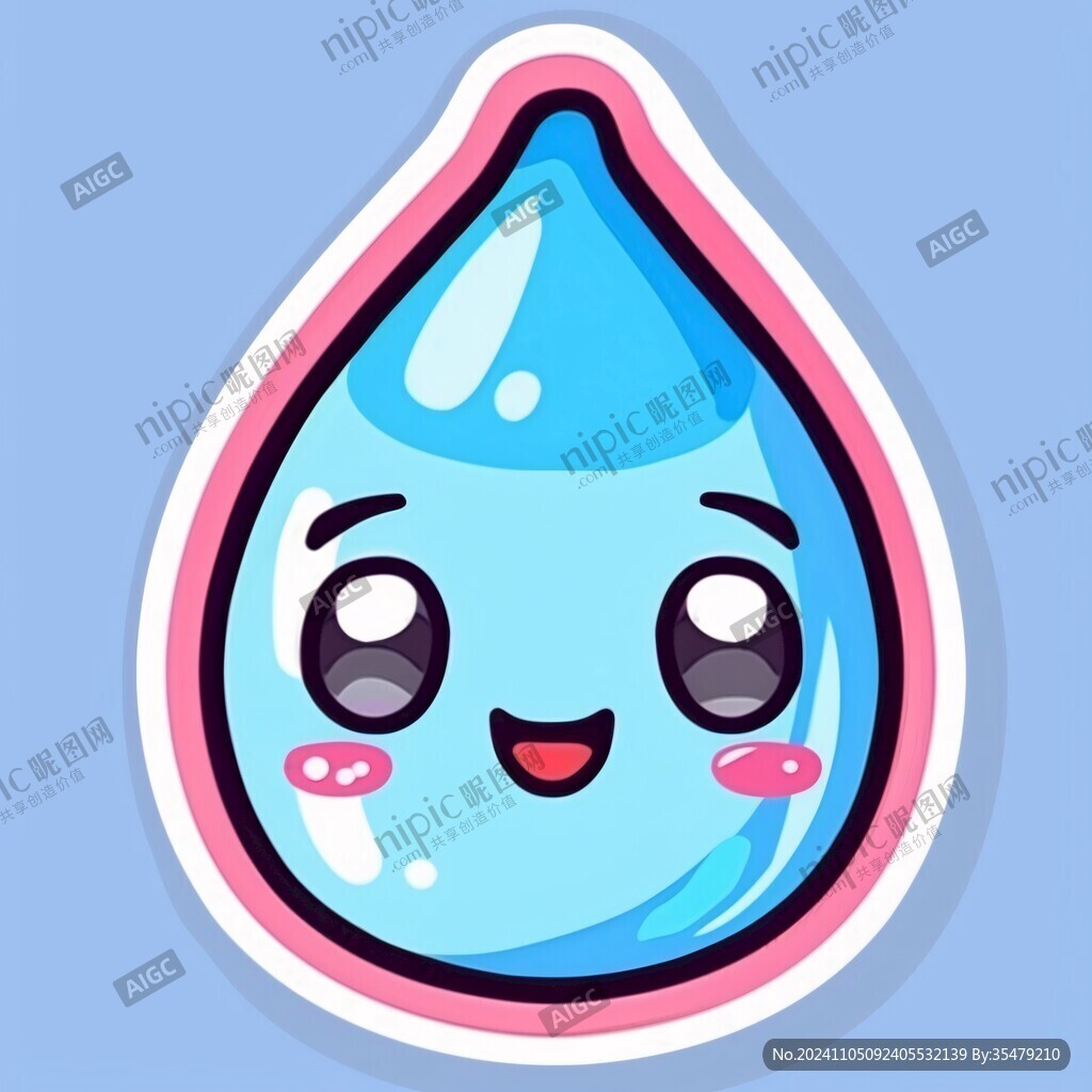 原创卡通小水滴