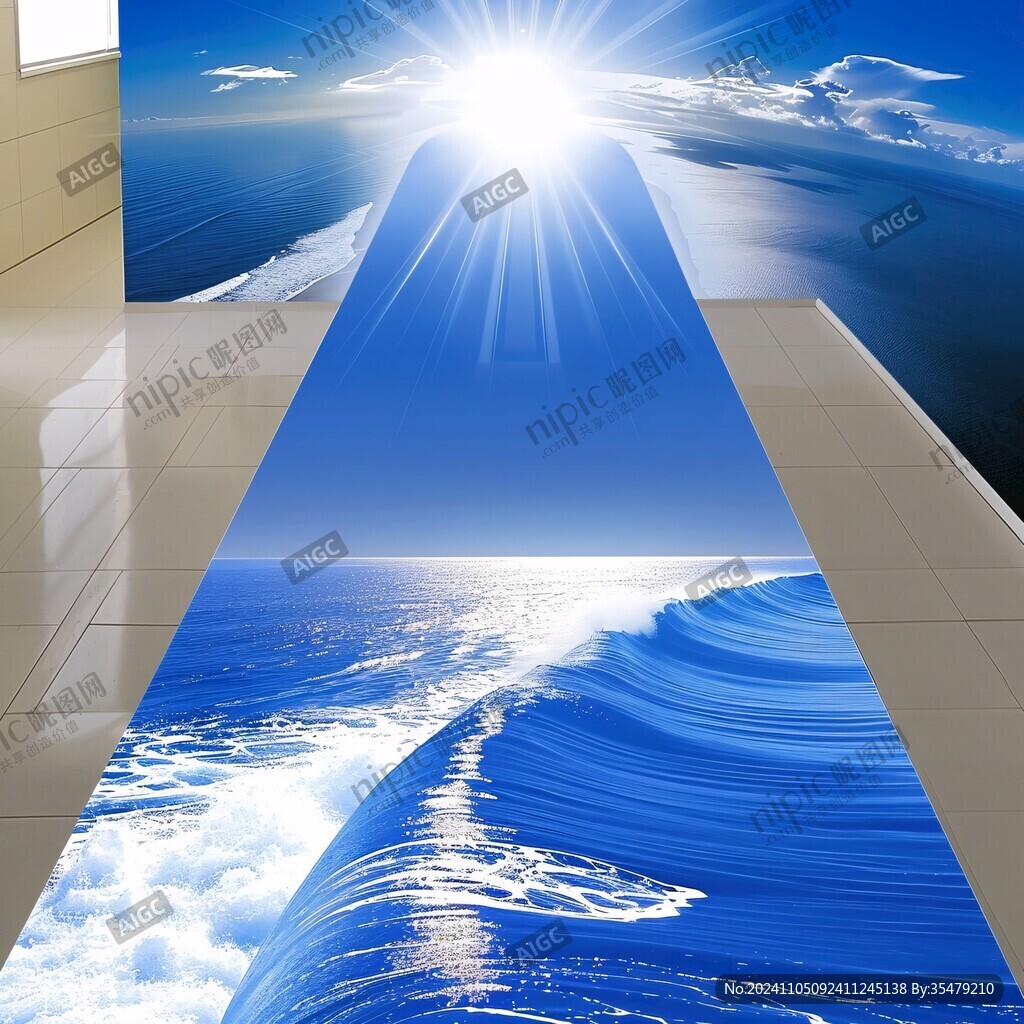 大海风光3d地贴