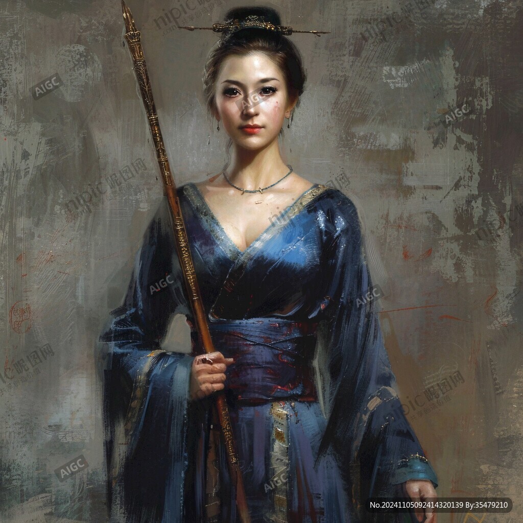 美女人物油画