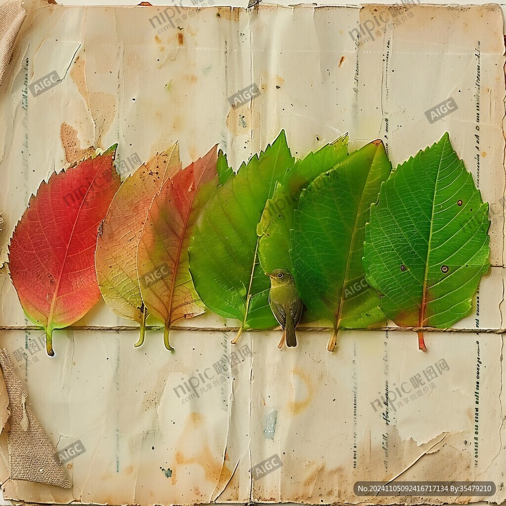 叶脉书签背景