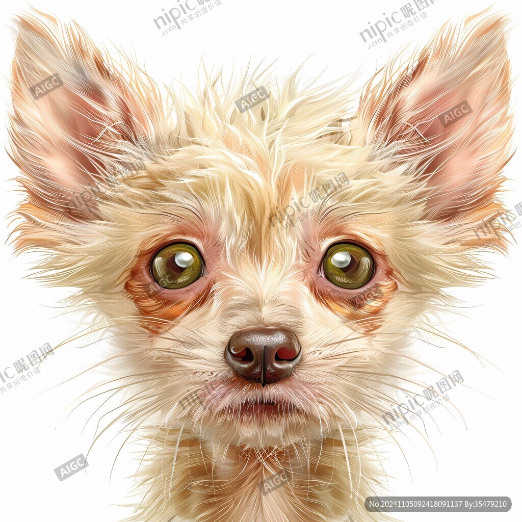 狗狗写实插画