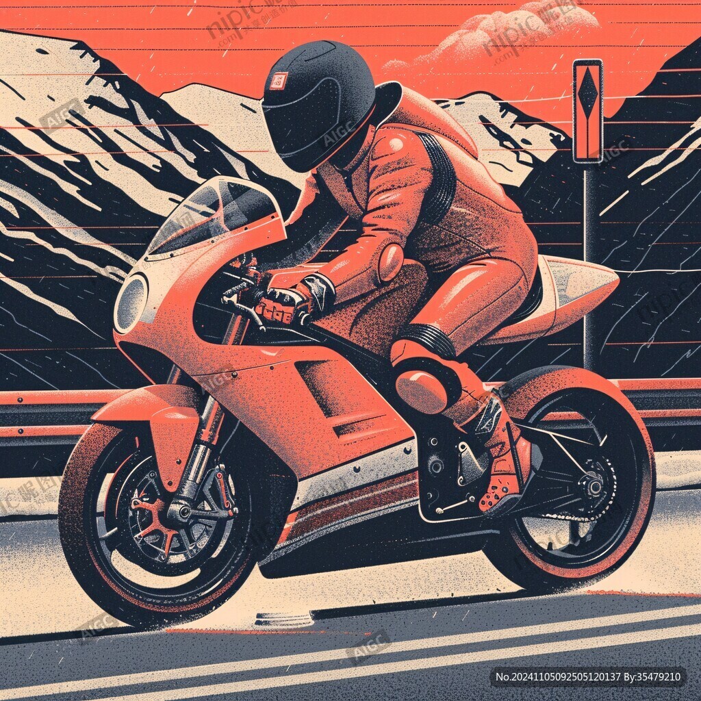 插画电动车