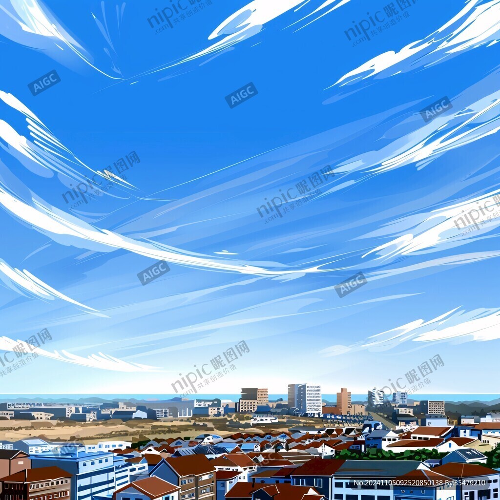 蓝天白云小城市