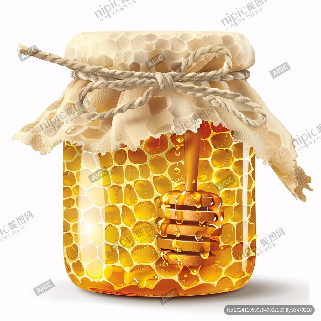 蜂蜜插画元素