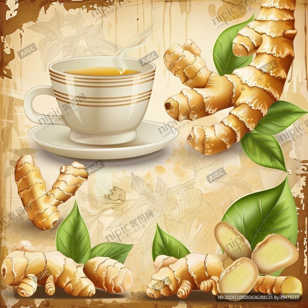 生姜茶手绘