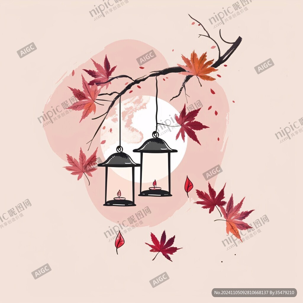 插画枫叶