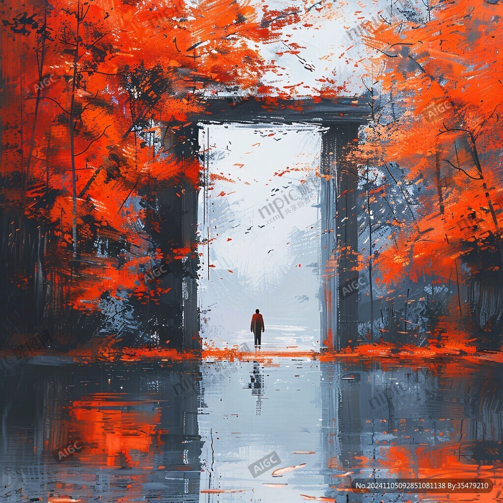 孤独感插画