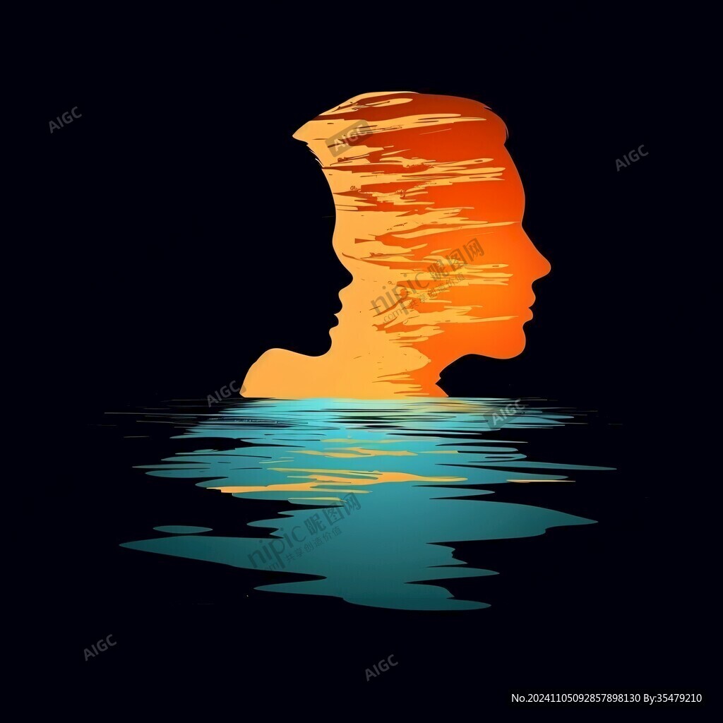 人脸侧面影子