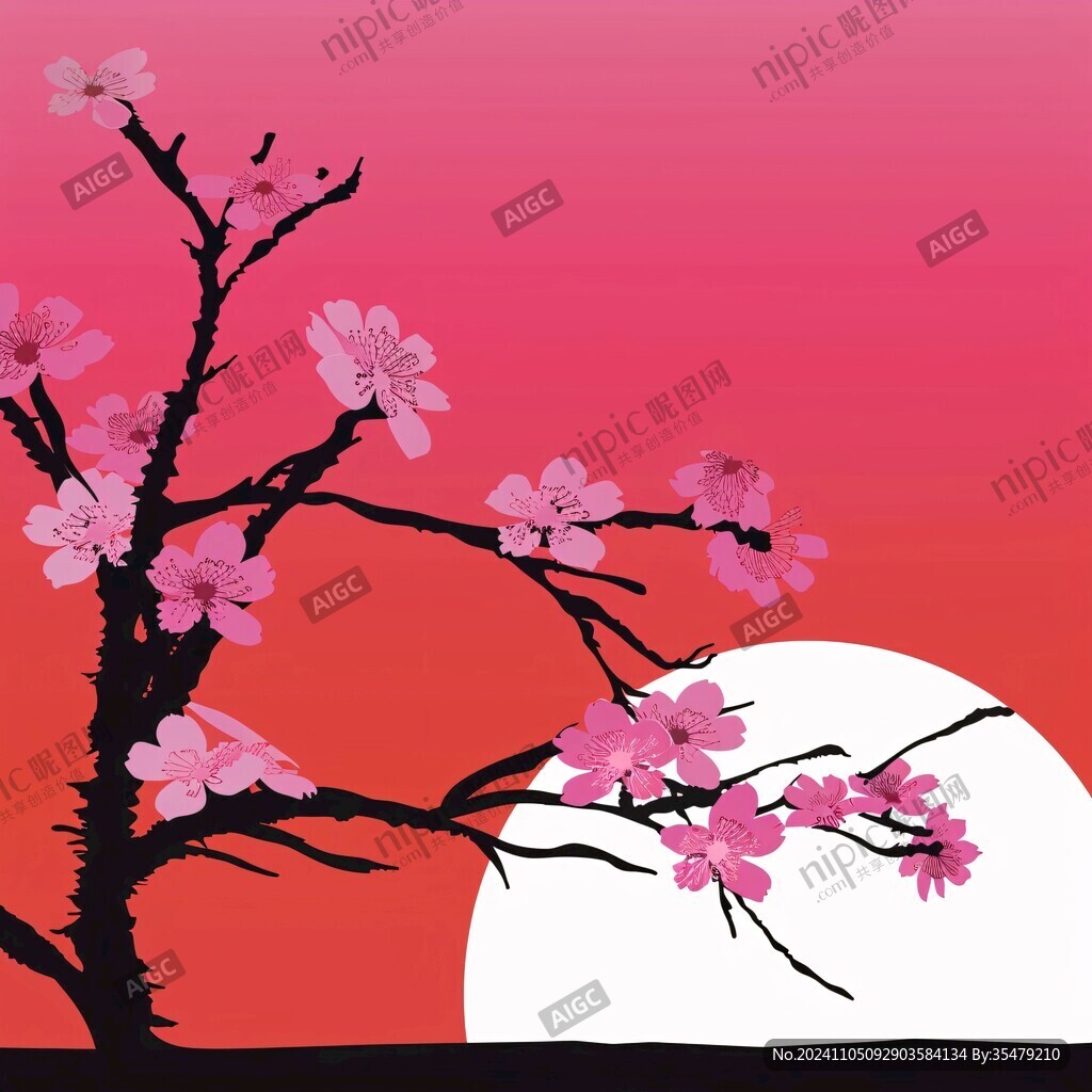 樱花剪影