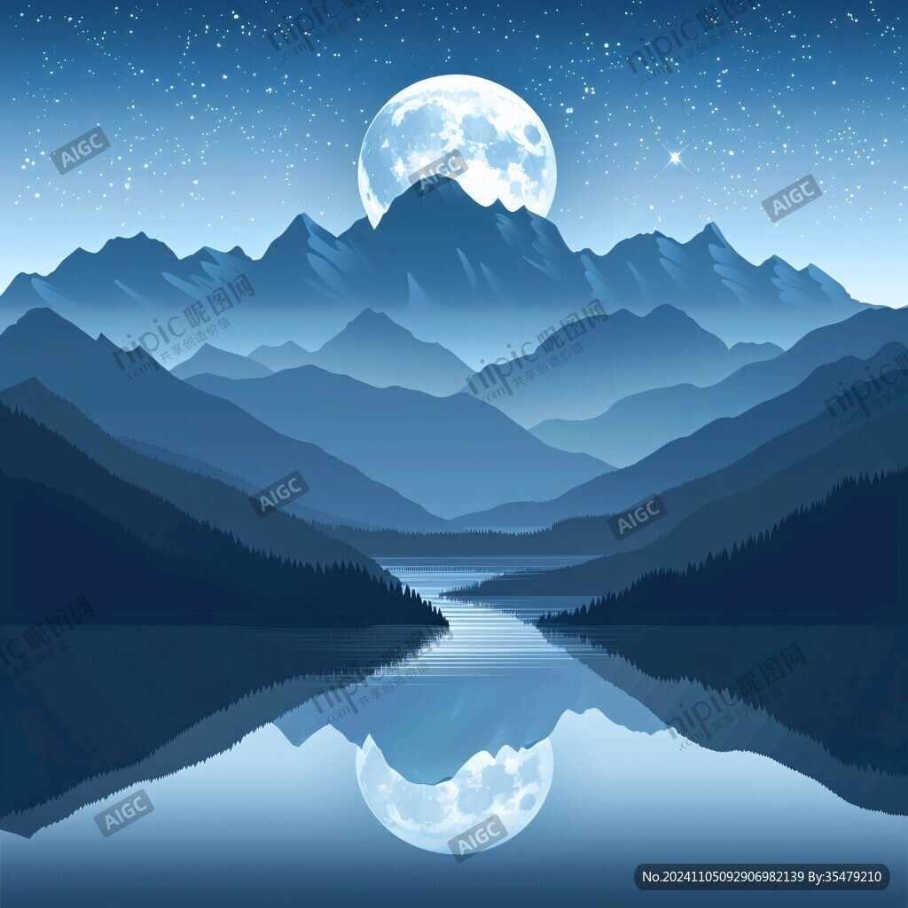 山水月夜