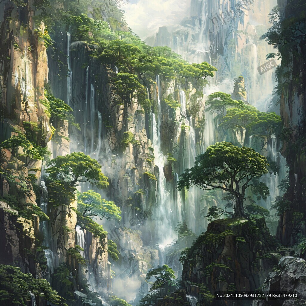 3d渲染山水画