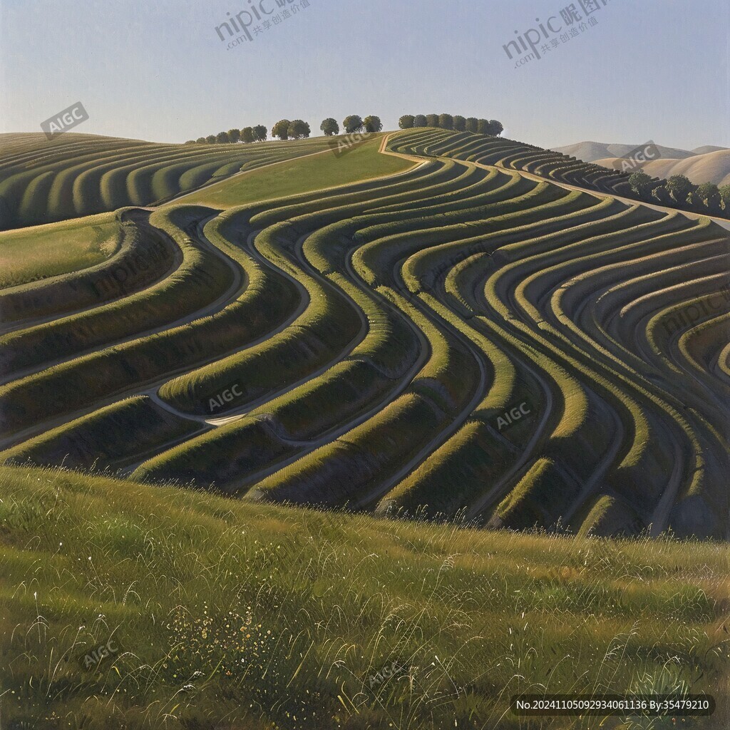 梯田装饰画