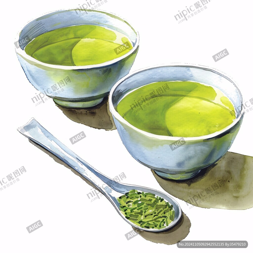 抹茶插画