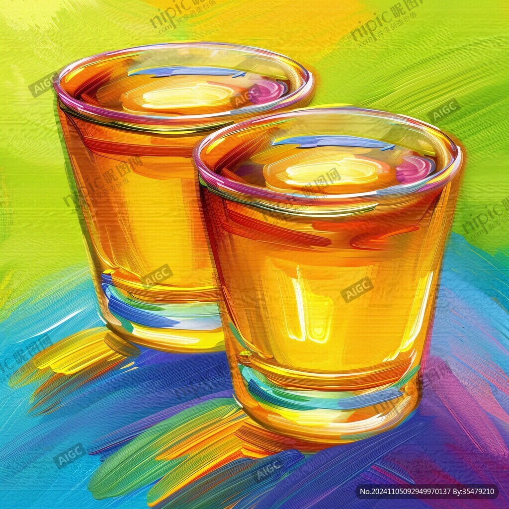 户外酒杯无框画