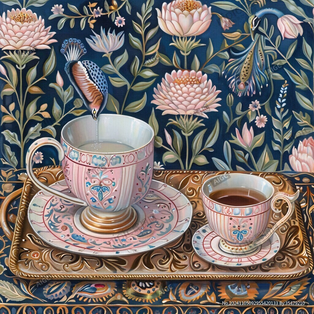 茶壁画