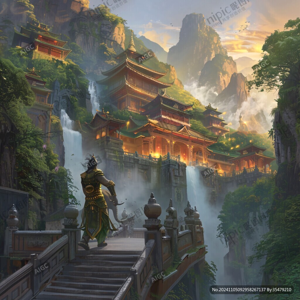 宏大寺庙场景