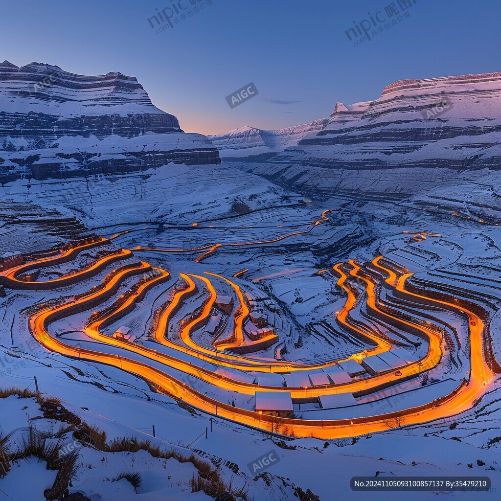 雪后河谷