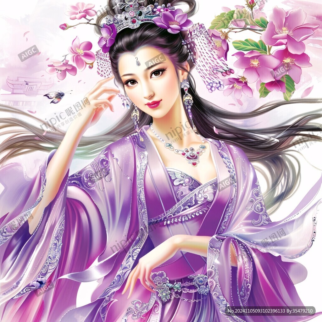 手绘古装美女