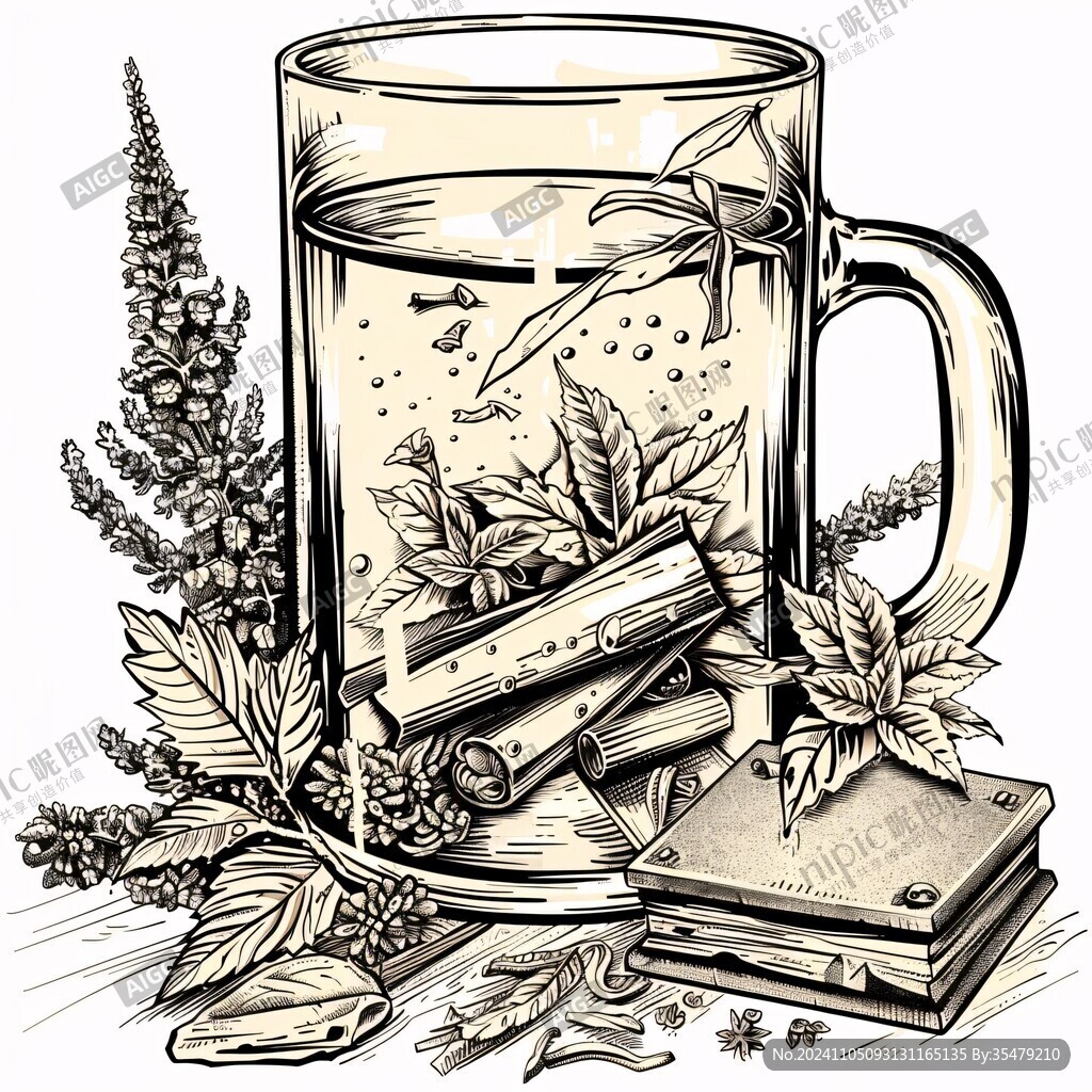 凉茶手绘