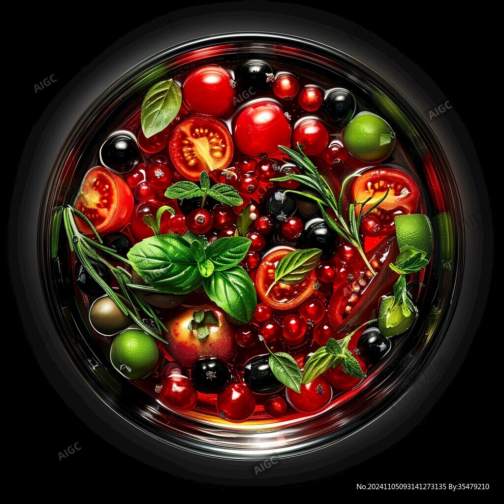 蔬菜类素材番茄绘画