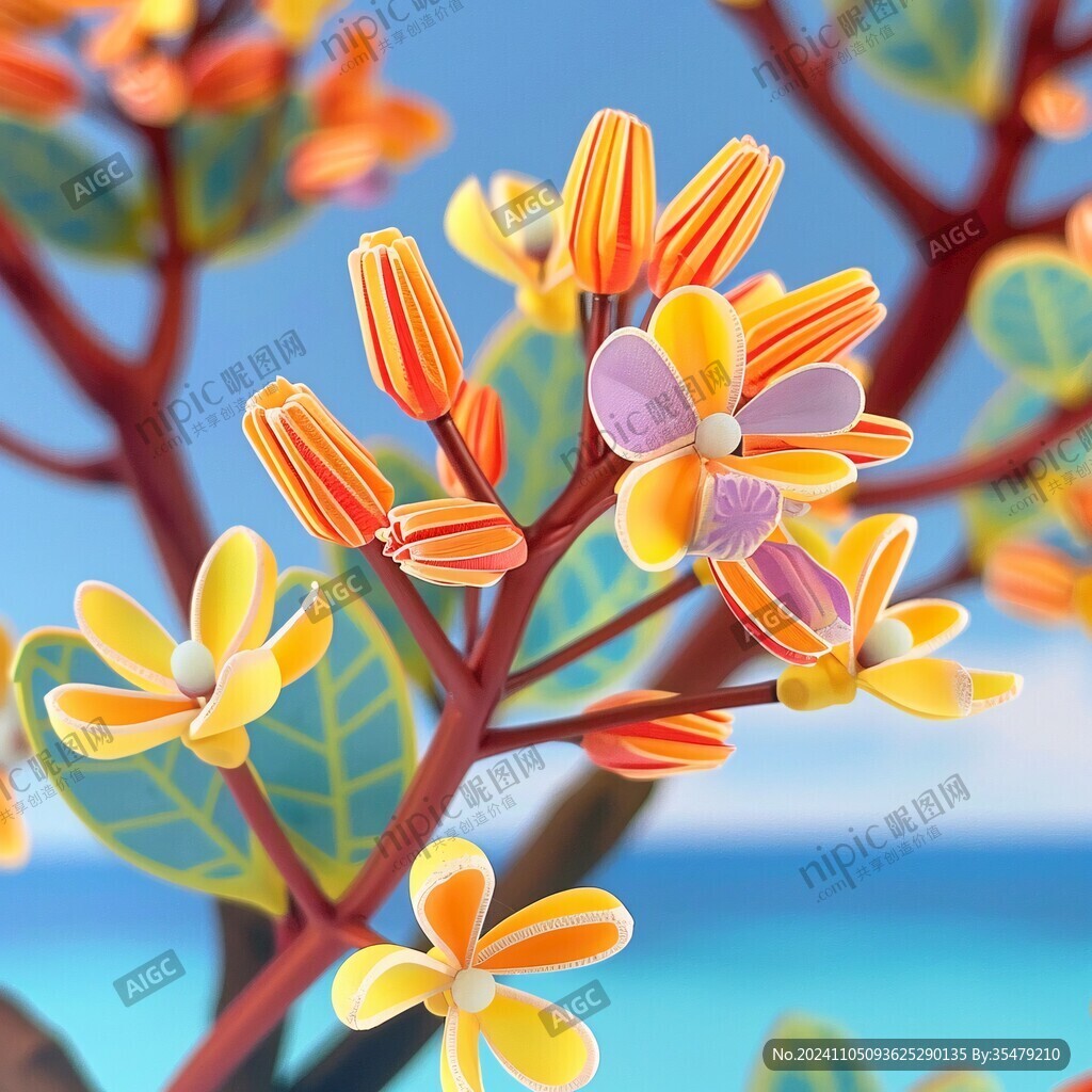 3d卡通花