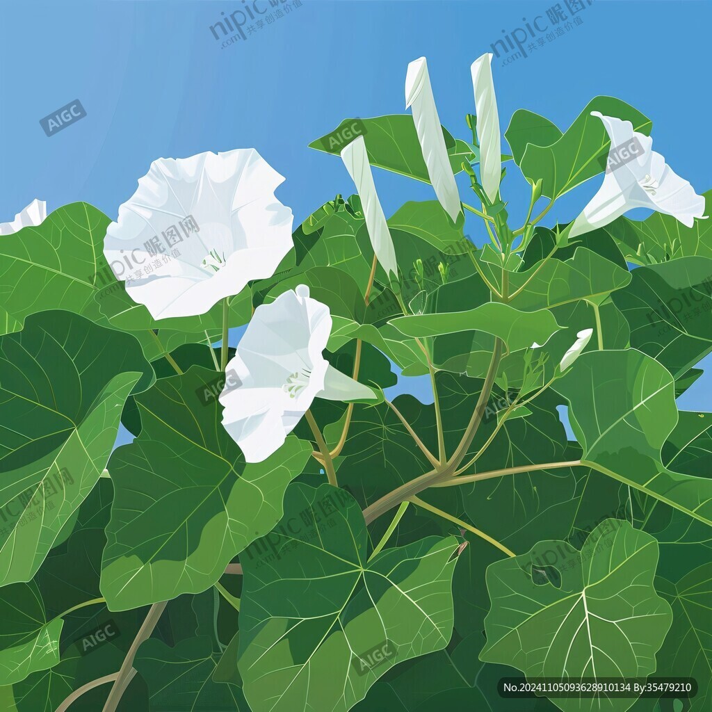 葛根花插画