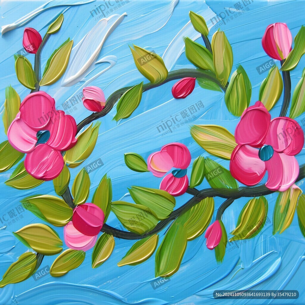 浮雕3d玉兰花设计