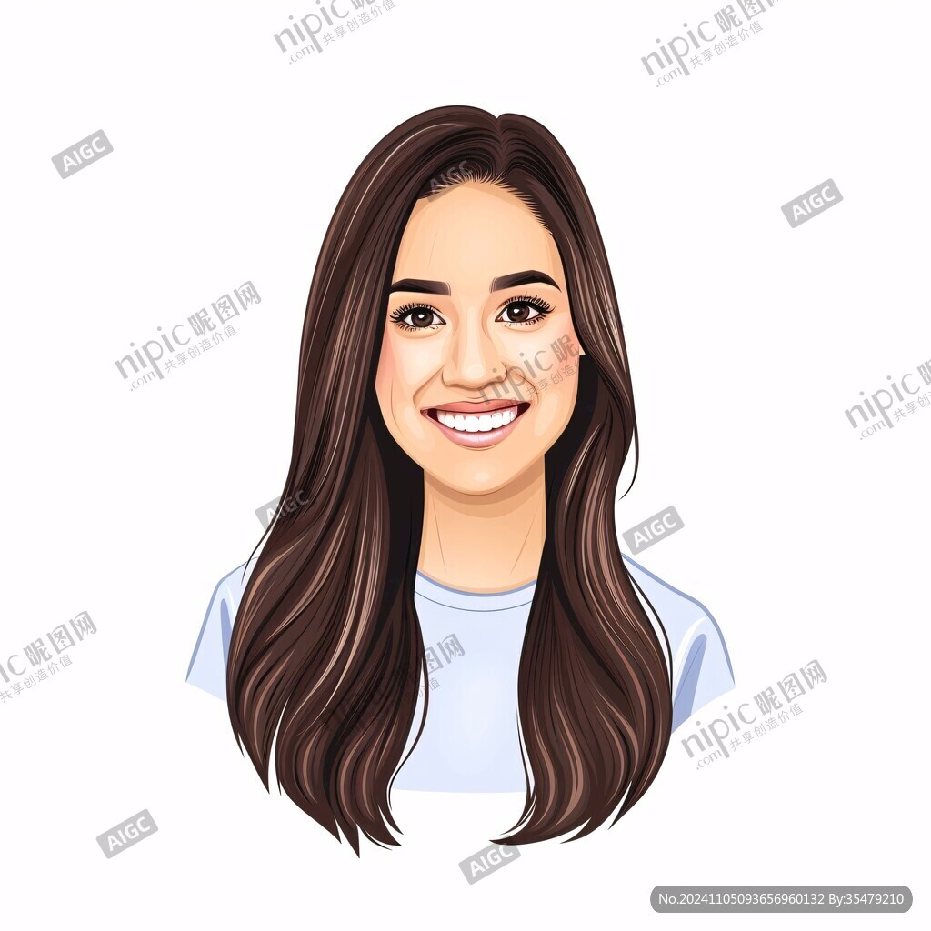人物头像美女插画