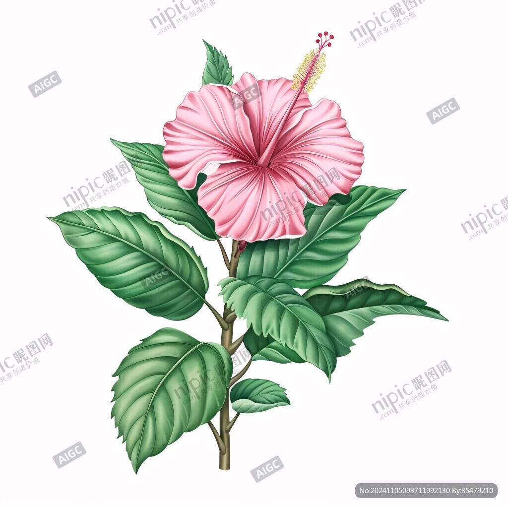 扶桑花插画