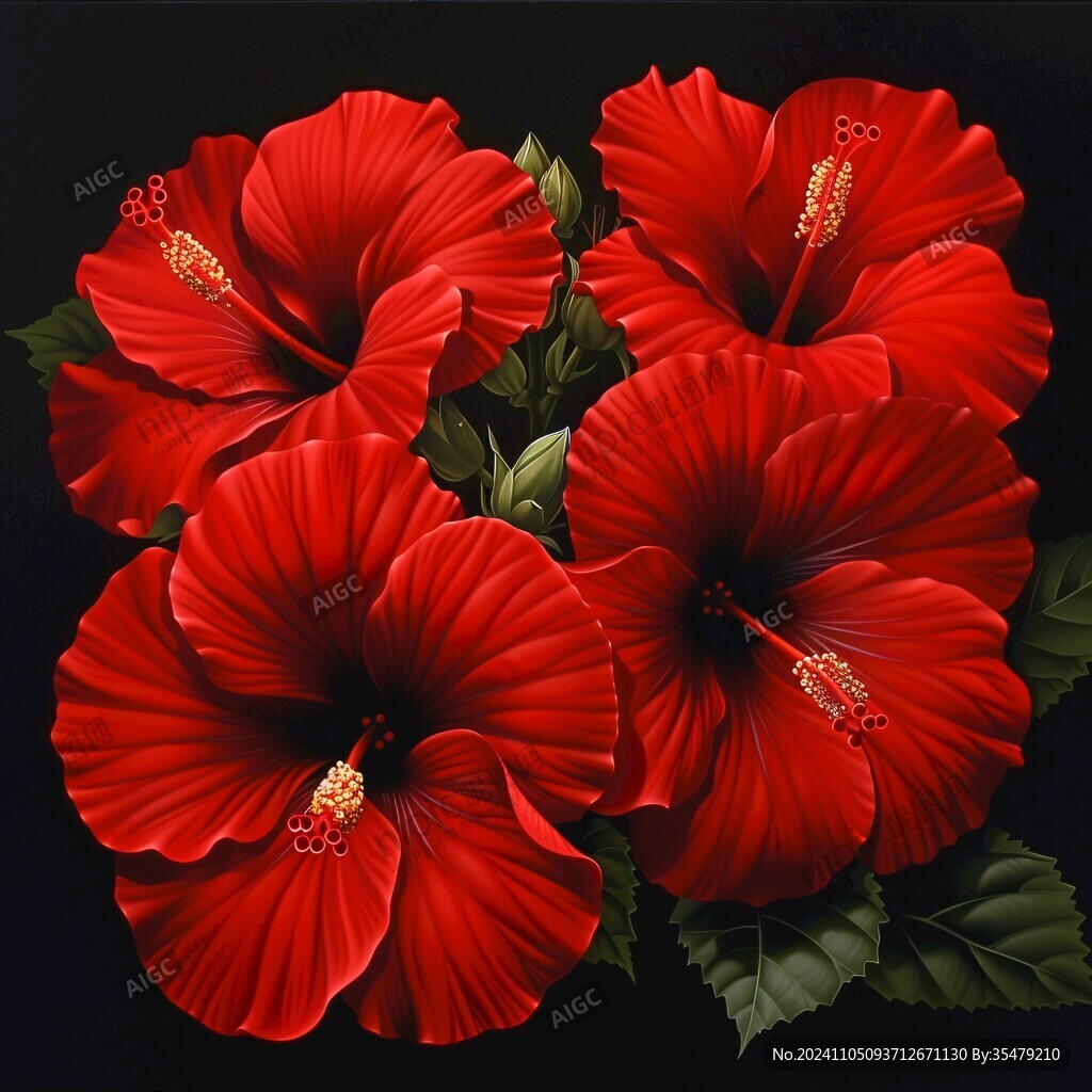 扶桑花装饰画