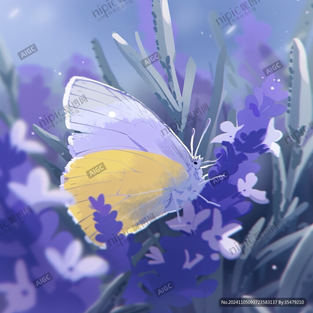 蝴蝶花插画
