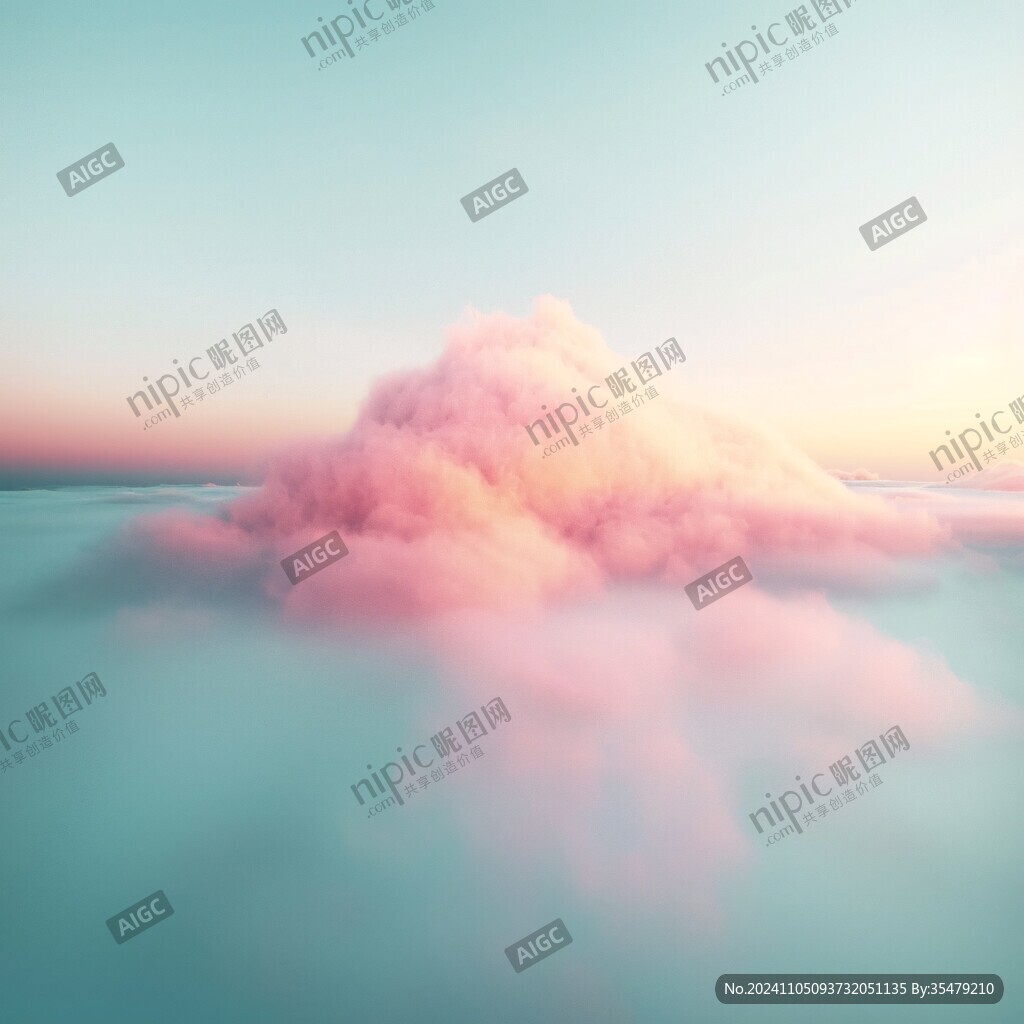 云雾般的粉色虚幻