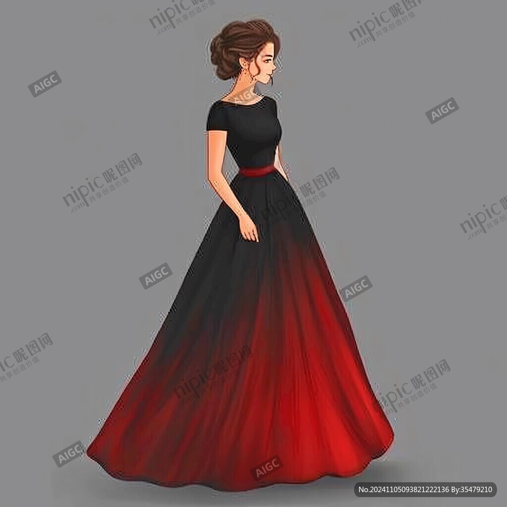 晚礼服插画
