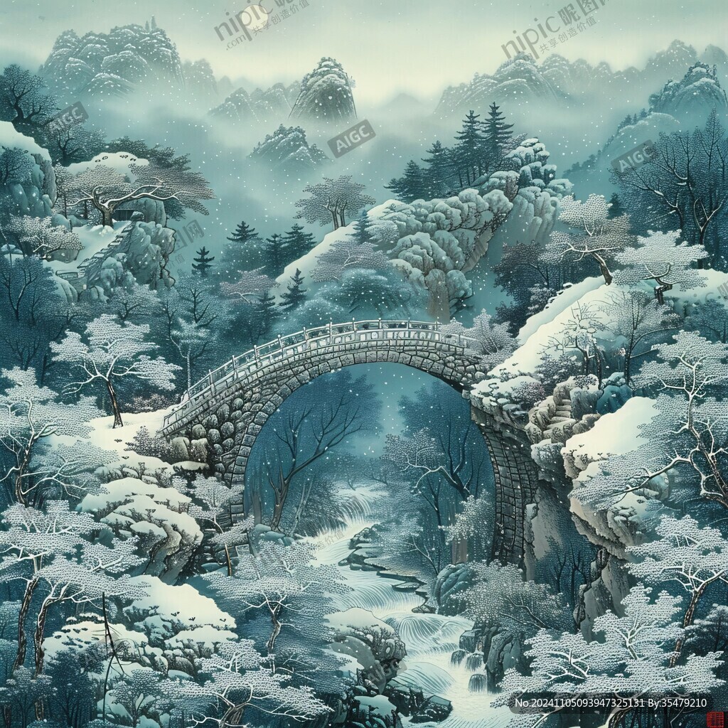 冰雪世界立体画
