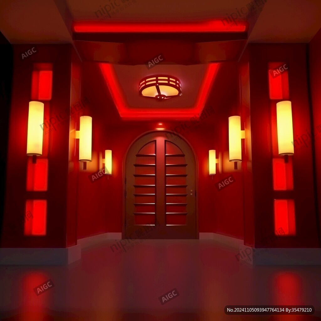 红墙灯光设计