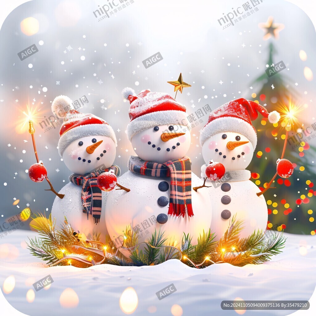 3d雪人