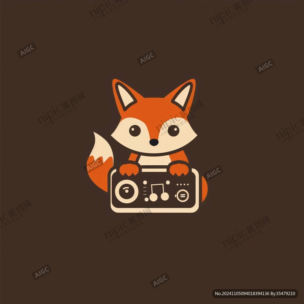 狐狸音乐音符logo