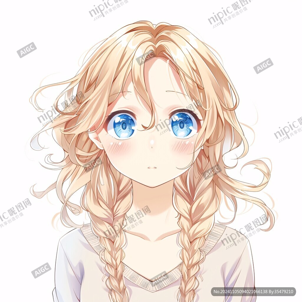 长发少女圆眼