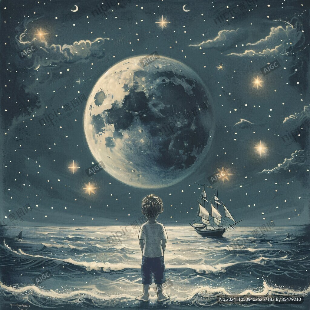 星辰大海男孩背影