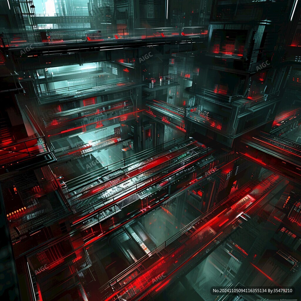 红色科技空间感