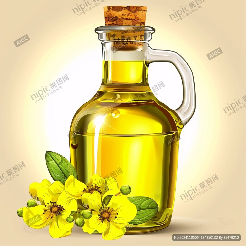 菜籽油插画
