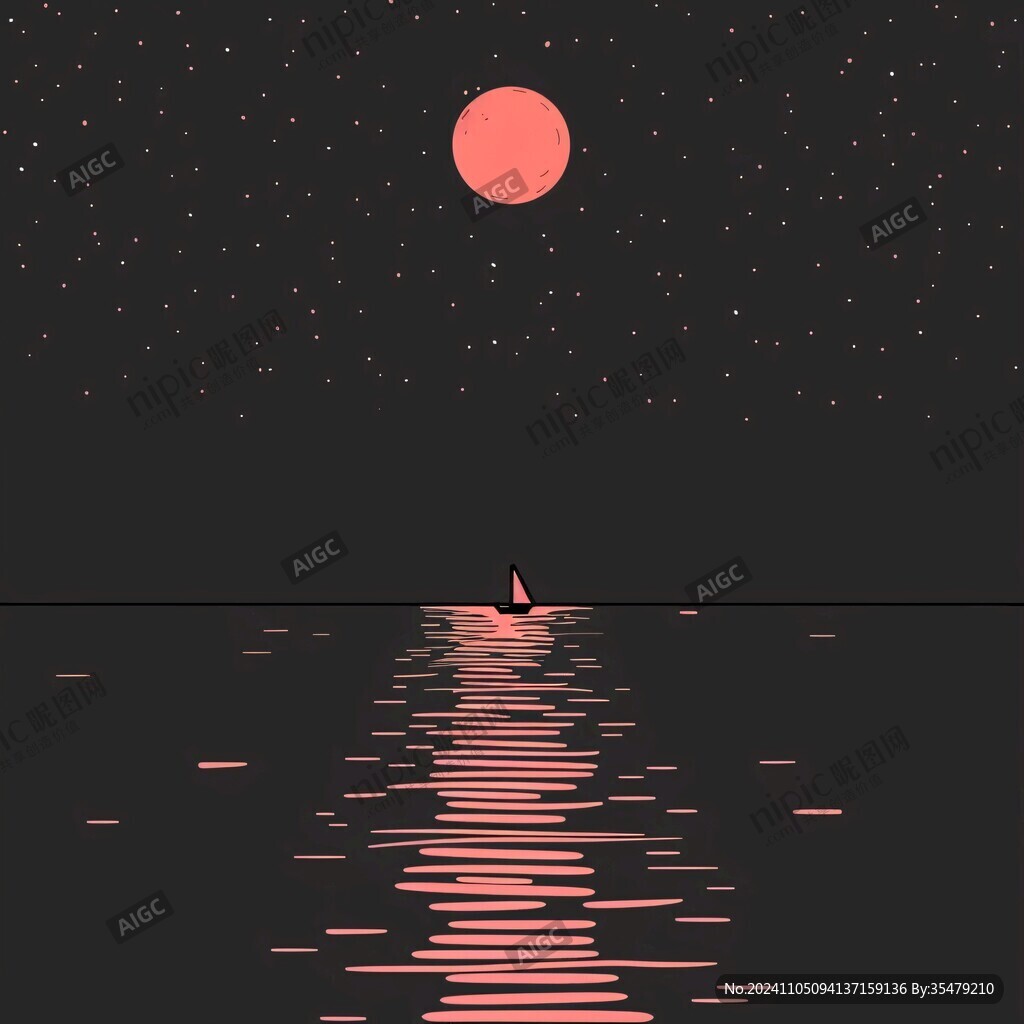 孤舟插画