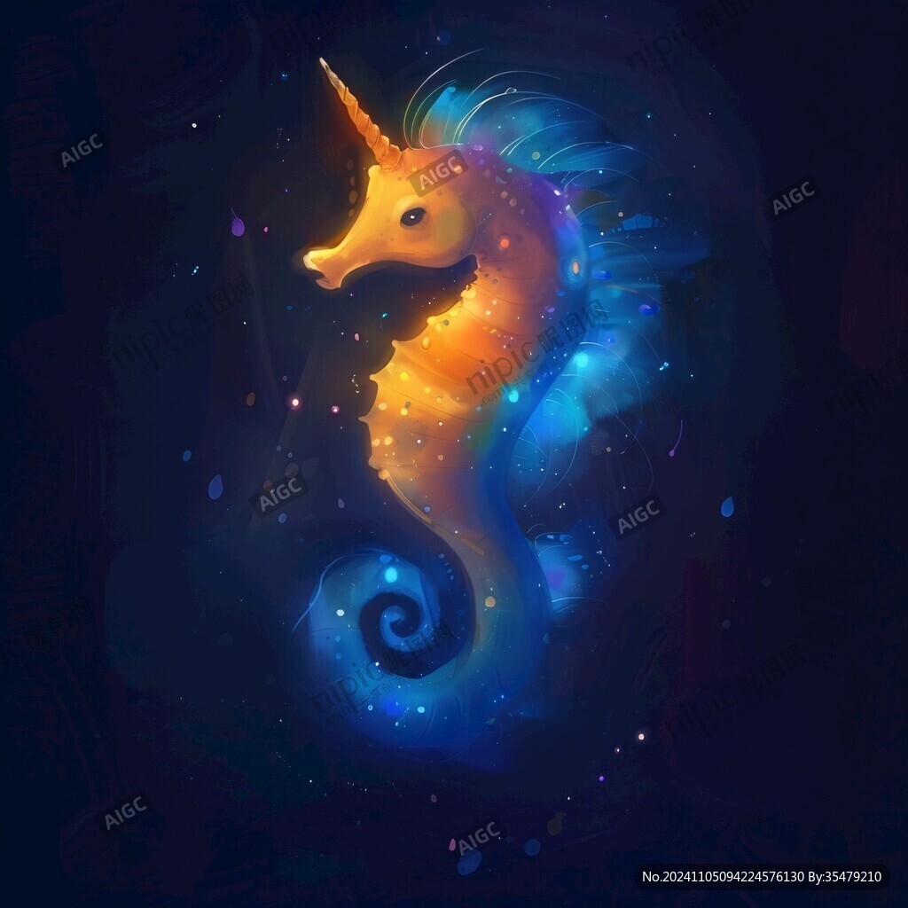 梦幻独角兽插画