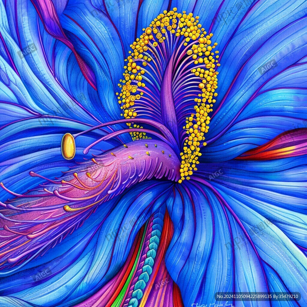 孔雀包装插画