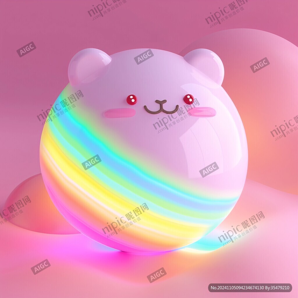 潮酷渐变兔子卡通