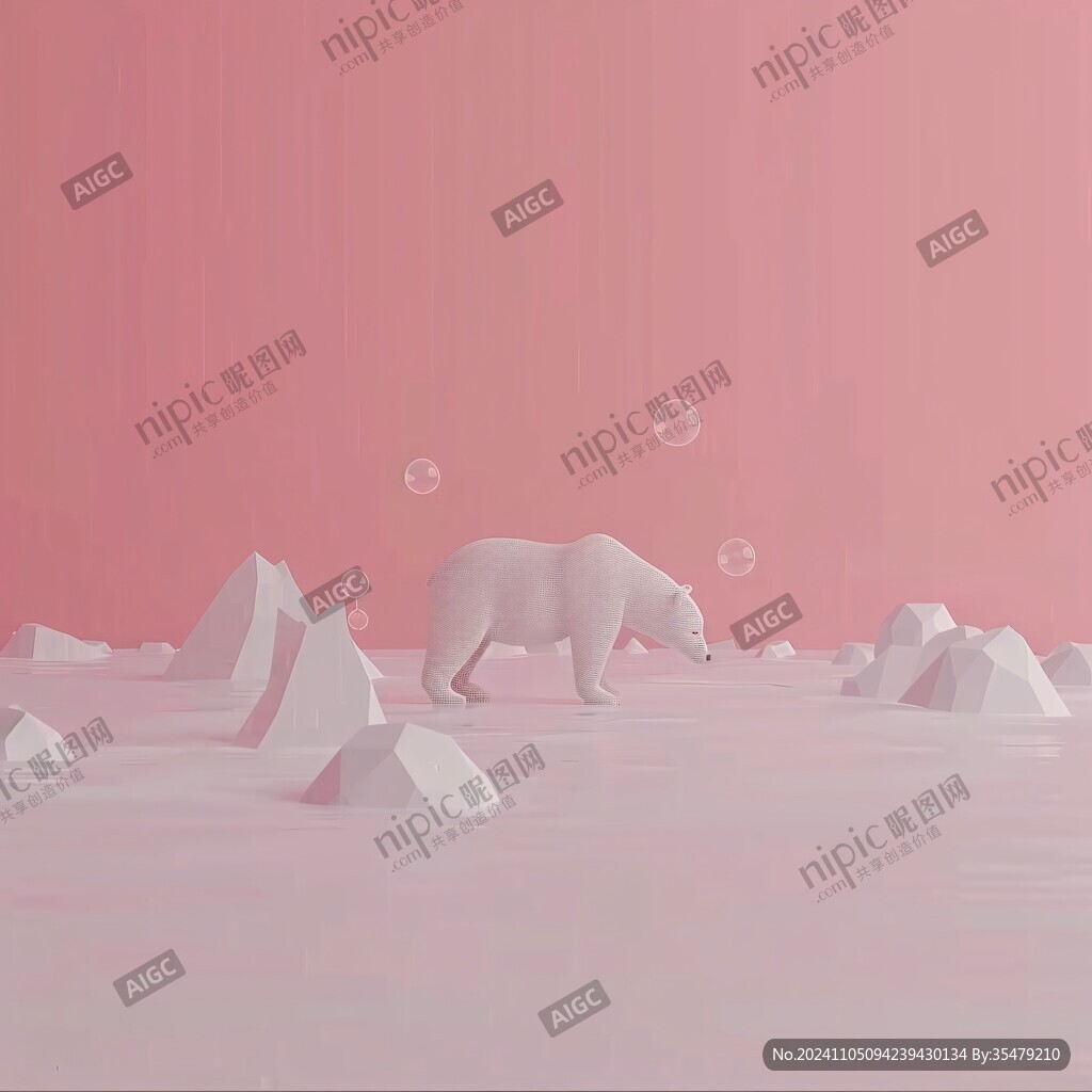 北极熊创意海报