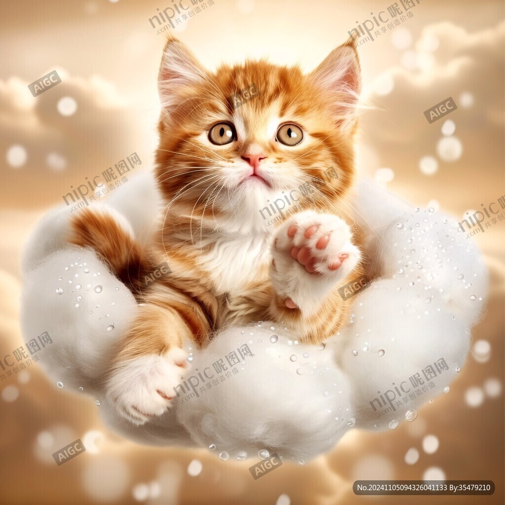 云彩下的小猫